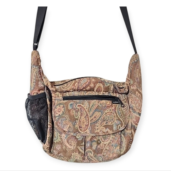 L..L. Bean Paisley Tapestry Messenger Bag - Picture 1 of 6